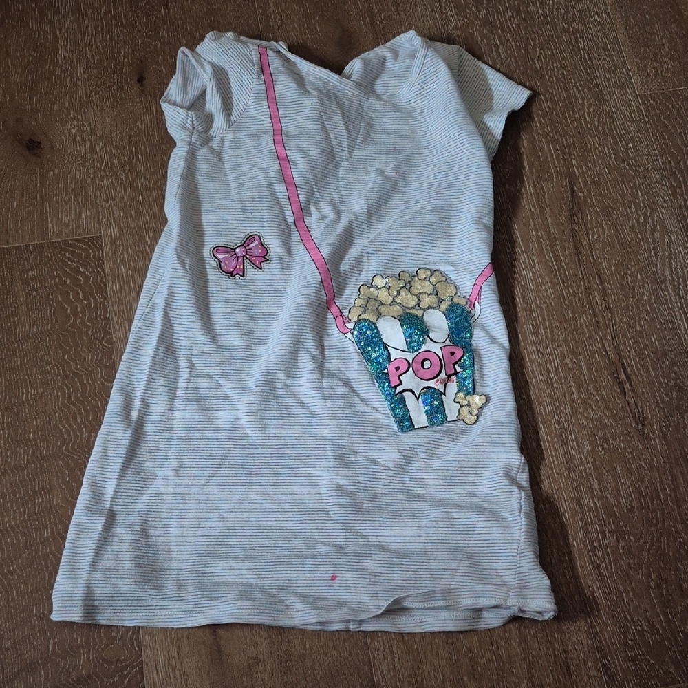 Jessica Simpson Pink and White Casual Dress Sweetheart Neckline